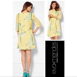 Eva Mendes Yellow Sabrina Dress